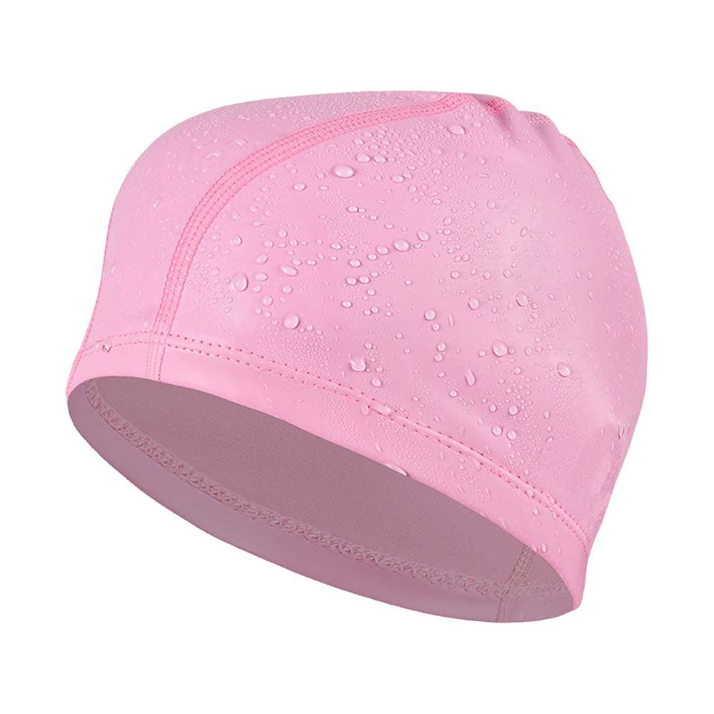 Photo 1 of SHESHY Swim Cap, Flexible Nylon Spandex Fabric Cotton PU Fiber Swimming Bathing Cap Hat for Men Women Kids Adults (Pink)