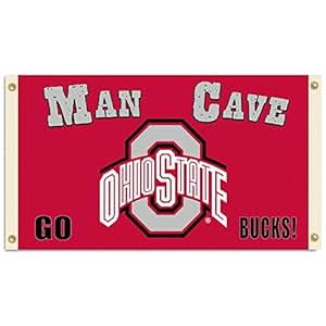 Amazon.com : NCAA Ohio State Buckeyes Man Cave Flag with 4 Grommets, 3 x 5-Feet : Sports Fan ...
