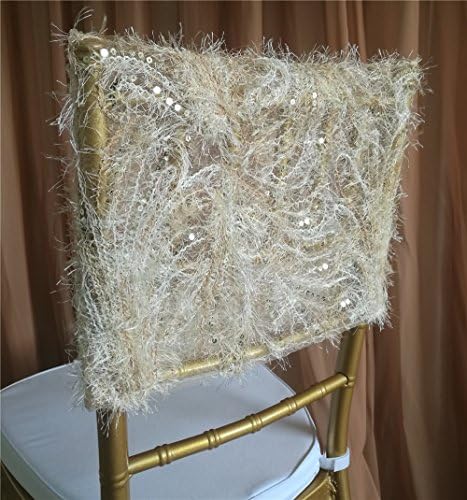 10pcs Fancy Luxury Elegant pilose Sequins Wedding Events chiavari Chair Back Covers Decoration