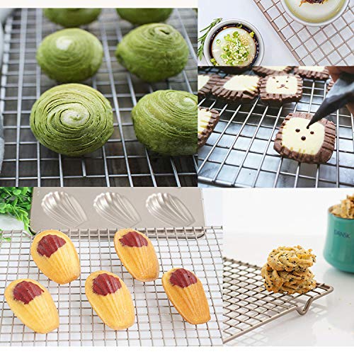 Ottsuls Professional Grade Stainless Steel Cooling and Roasting Wire Rack Fits Half Sheet Baking Pan for Cookies, Cakes Oven-Safe for Cooking, Smoking, Grilling, Drying (Size 11" x 17")