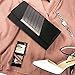 Becko Satin & Matte Wallet and Purse Long Clutch Bag Handbag Card Holder (Black)