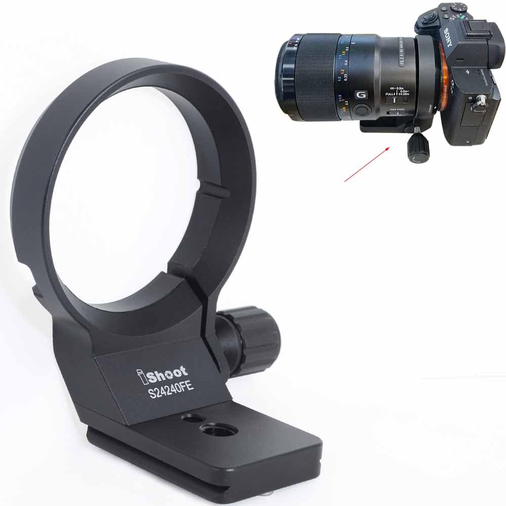 iShoot Tripod Mount Ring Lens Collar Support Bracket Holder Compatible with Sony FE 24-240mm f/3.5-6.3 OSS, 24-70mm f/4 ZA OSS, 28-70mm f/3.5-5.6 OSS, 90mm f/2.8 Macro G OSS, 100mm f/2.8 STF GM OSS