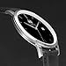 AIBI Big Clearance face Watches with Second Hand with Date Function ultral Thin ultral Slim Watch Silver for Men Black Leather Date Watches for Men and Women