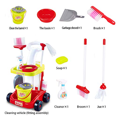 image for Sallymonday Imported Kids Cleaning Set, Housekeeping Cleaning Tools Se