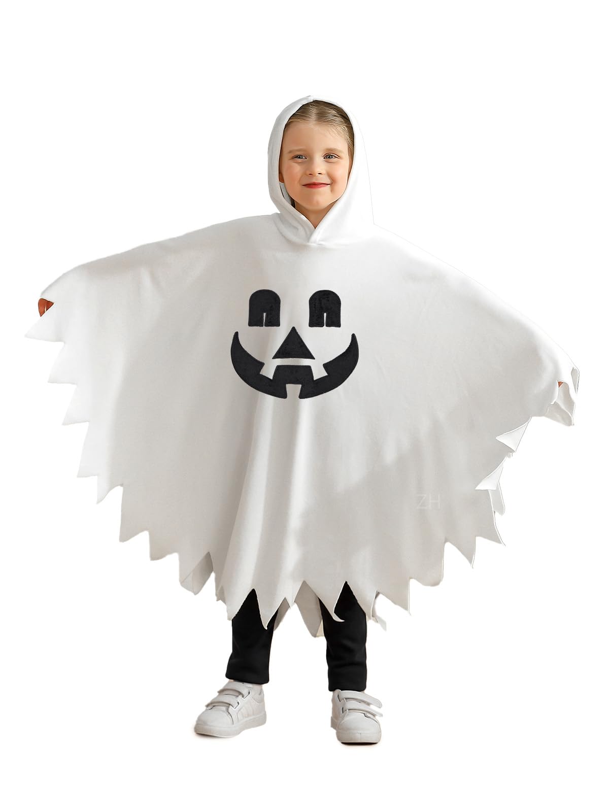 ESHOO Toddler Ghost Costume Kids White Halloween Hoodie Capes Boy Girl Elk Outfit Poncho Fancy Dress Ghost Cosplay Prop Spooky — image 1