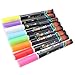 AGPtek 8pcs 3mm Highlighter Fluorescent Liquid Chalk Marker Pen for LED Writing Board
