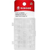 SINGER 06543 Class 15J Bobbins, Transparent, 12-Count