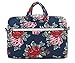 canvaslife Flower Patten Canvas Laptop Shoulder Messenger Bag Case Sleeve for 11 Inch 12 Inch 13 Inch Laptop and Macbook Air Pro 11/12/ 13