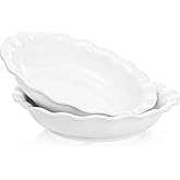 Fasmov 2 Pack Melamine Serving Bowls, 12inch Larger Salad Bowls, Lightweight and Unbreakable Mixing Bowl for Prepping and Serving Food, Dishwasher Safe, BPA Free, White