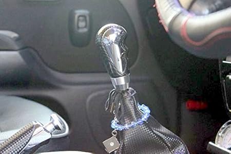 Amazon ノーブランド品 汎用シフトノブ Type18 カーボン調xクロムメッキ ブラック 黒 コブ付き Mt ゲート式at コラム式at Mt オートマ ミッション オートマチック シフトノブ 車 バイク