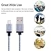 Cablex 4Pack 6FT Long Nylon Braided 8Pin Lightning to USB Charging Cable Cord with Aluminum Heads Compatible with iPhone 7 Plus/7/6/6s/6 Plus/6s Plus, 5c/5s/5/SE, iPad Air/Mini, iPod/iPad(White)
