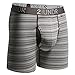 2Undr Men's Swing Shift Boxer Brief, White Stripes, Large