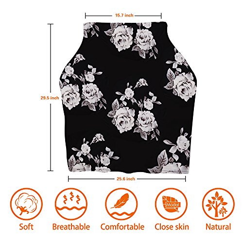 Nursing Breastfeeding Cover Scarf-Organic Cotton Baby Car Seat Canopy, Shopping Cart, Stroller, Car seat Covers by Metplus - Thumbnail 2