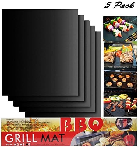 Accfun BBQ Grill Mats, BBQ Baking Mat,Non Stick and Heavy Duty, Grilling Accessories Set (5 Packs)