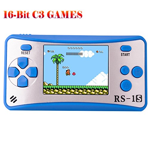 ZHISHAN Handheld Game Console for Children Built in 168 Classic Old Games Retro Arcade Gaming Player Portable Playstation Boy Birthday or Xmas Gift (Blue)