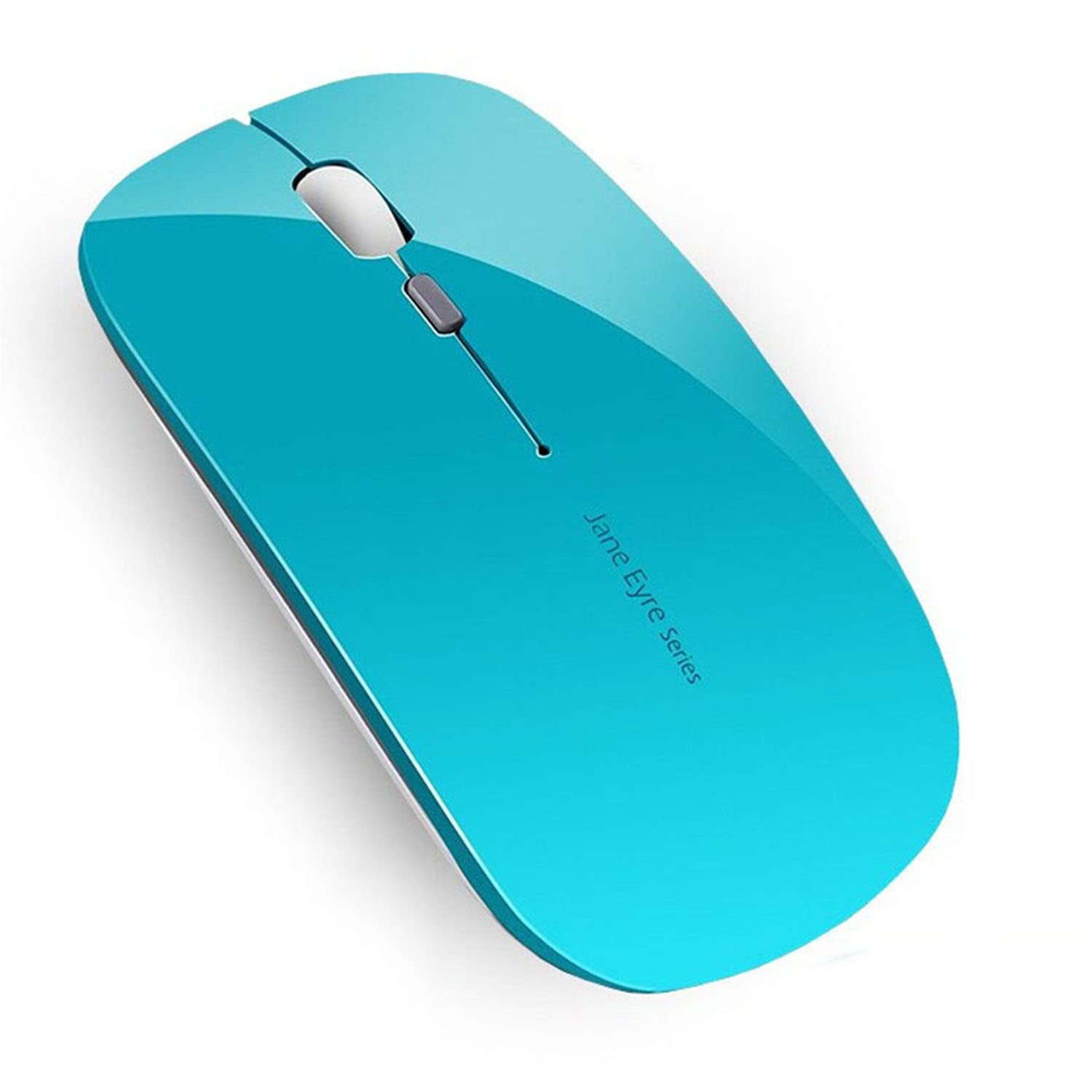 Uiosmuph Q5 Wireless Mouse, 2.4GHz Slim Portable Wireless Mouse for Laptop, Rechargeable Ergonomic Computer Mouse with USB Receiver for Mac PC Notebook Macbook Chromebook, Blue
