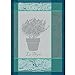 Garnier Thiebaut, Thym (Thyme) Turquoise Woven Kitchen / Tea Towel, 100% two-ply twisted cotton, Made in France