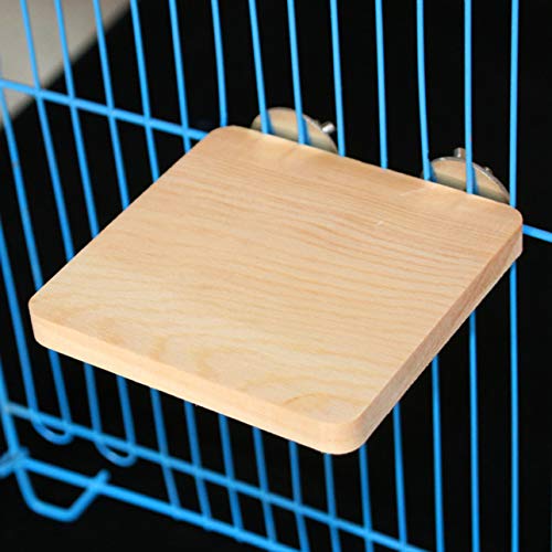 Pet Parrot Wood Platform Stand Rack Toy Hamster Branch Perches for Bird Cage