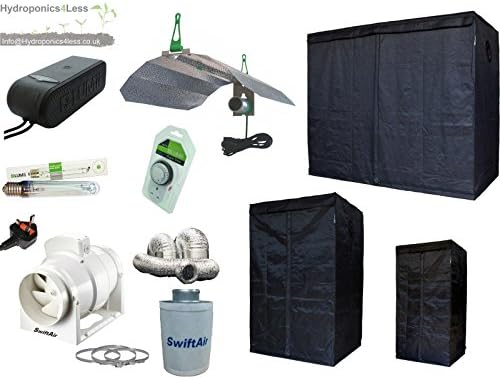 LUMii LIGHTHOUSE Hydroponic Grow Tent Kit HPS 400w 600w 1m x1m to 1.2 x 2.4 (400w 1m x 1m x 2m (1m2))