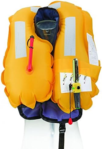 Gilet de sauvetage gonflable 165 N Besto _ Comfort Fit – Noir/Bleu Car/Harnais