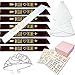 #glamist Bachelorette & Bridal Shower Bride Tribe Sash Favors Set - 8 Sashes, Rhinestone Tiara, Satin Veil, and 52 Temporary Tattoos. The Perfect Bridal Party Decorations