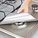 Tmarton 8Pcs Reusable Silver Gas Range Protector Liner Non Stick Gas Hob Stovetop Protectors