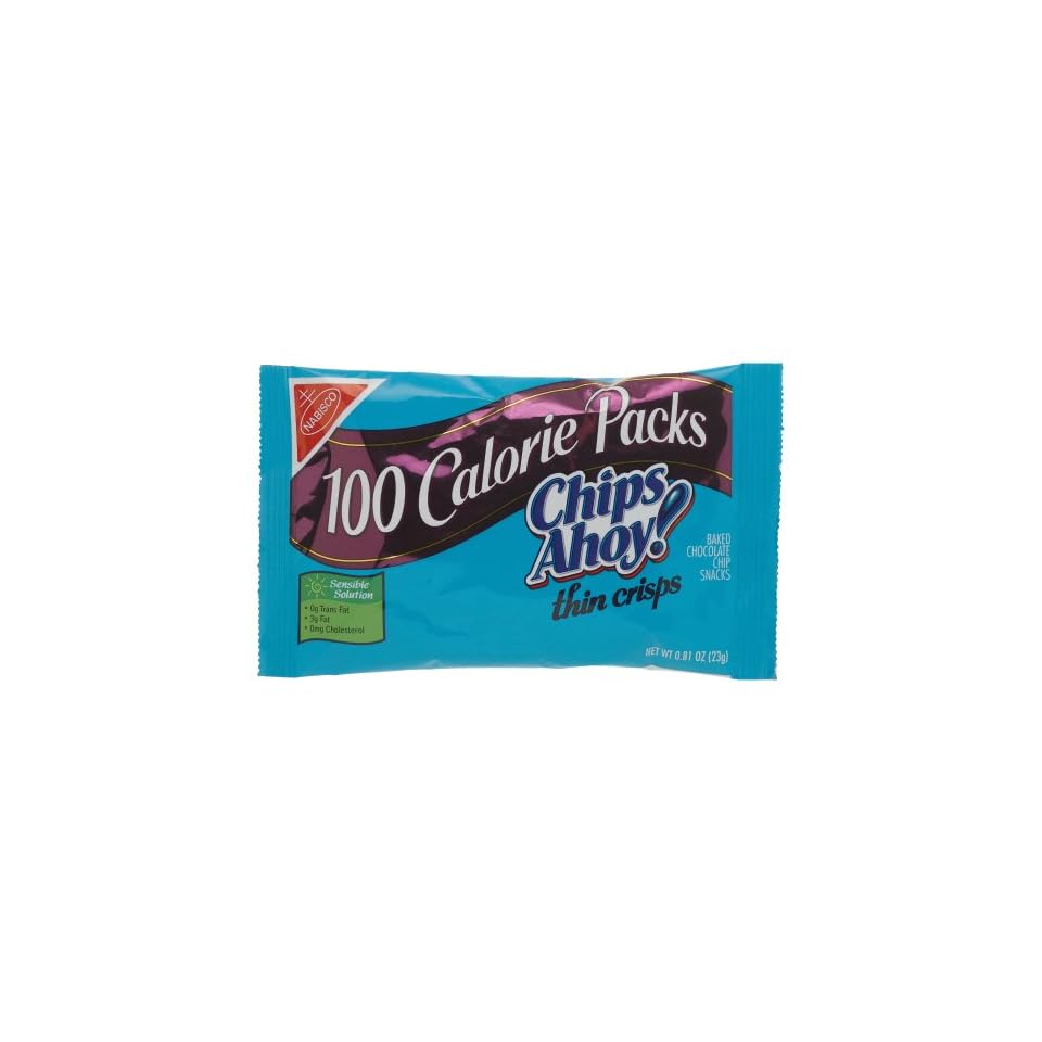 Nabisco Chips Ahoy 100 Calorie Pack Thin Crisps, 0.81 Ounce Units (Pack