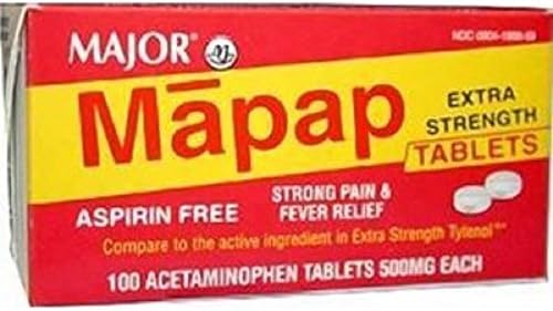 Mapap Extra Strength 500mg Caplets - 100 CT (3 PACK)