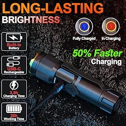 Sogdeco Rechargeable Flashlights High Lumens, Super