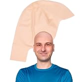 Kangaroo Realistic Beige Latex Bald Cap for Men &amp; Women for Halloween Party | Stretchable Fake Scalp Makeup Accessory for Cosplay &amp; Dress up Funny Costumes Wigs