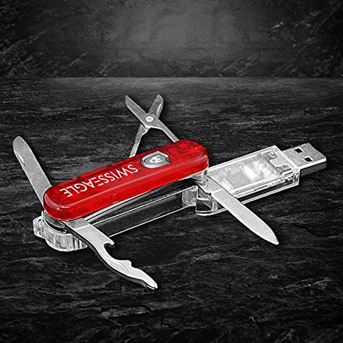 Swiss Eagle Classic MultiTool Army Knife with 64 GB USB Drive Packs