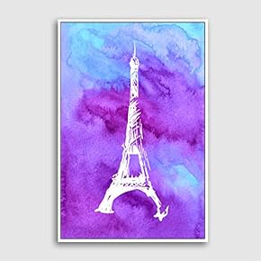 Framed Canvas Home Artwork Decoration Watercolor Canvas Wall Art for Living Room, Bedroom - 16x24 inches