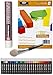Oil Pastel Kit - 25 colors with Pastel Paper Pad & Applicator smudger with clear blender / Extender set