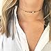 SEUSUK Gold Coin Choker Necklace Dainty Chain 14K Gold Fill Round Wafer Boho Beach Simple Delicate Initial Handmade Minimalist Cute Gold Jewelry for Women Gift