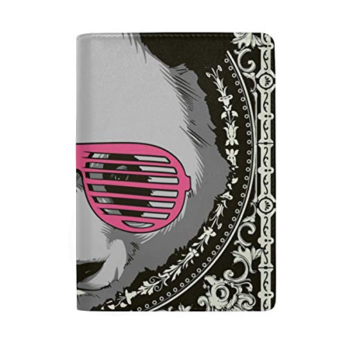 Pink Panda Leather Passport Cover Set Men Women Personalized Protector Case/Travel Wallet/ID Credit Card Case/Ticket Holder