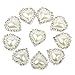 10pcs Heart White Faux Pearl Button Flatback Embellishment 20mm x 25mm