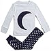 Bluenido 2 Piece Tag Free Pjs for Girls - 100% Cotton Pajamas Set - Kids Summer Pajama - Snug Fit Girl Sleepwear (12M-8Y) Grey/Navy