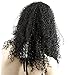 ATOZWIG Black Color Afro Curly Hair Heat Resistant Black Kinky Curly Wig Synthetic Wigs For Women