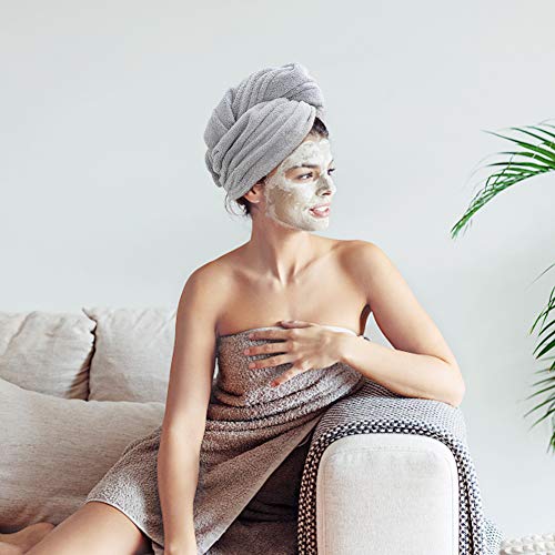 Microfiber Hair Towel Wrap, 3PCS Hair Towel Wrap Quick Dry Hair Drying Towel, Rapid Drying Hair Towel (3 Colors)