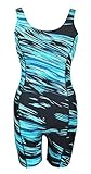 Adoretex Womens Sunfire Unitard Swimsuit (FU002A) - Blue/Black - M