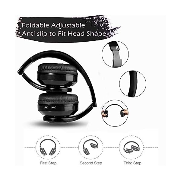 Wireless-Foldable-Headphones-Over-Ear-Bluetooth-50-Stereo-Wireless-Earpiece-Soft-Memory-Protein-Earmuffs-With-Micro-SDTF-Card-Slot-Microphone-35mm-Jack10-Hours-Playtime-Black Wireless Foldable Headphones, Over-Ear Bluetooth 5.0 Stereo Wireless Earpiece, Soft Memory-Protein Earmuffs, With Micro…
