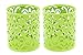 EasyPAG 2 Pcs 3-1/4 inch Dia x 3-3/4 inch High Round Floral Pen Holder , Green