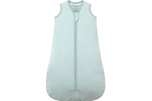Mosebears Sleep Sack Baby Winter Wearable Blanket with 2-Way Zipper,2.5 TOG Cotton Sleep Sack Unisex (Calm Sage, 6-12 Months)
