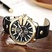 CURREN Men Watches Luxury Gold Male Fashion Leather Strap Outdoor Casual Sport Wristwatch with Big Dial