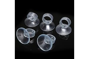 20Pcs Air Plant Hanger with Suction Cup, Clear Plant Pot Tillandsia Holder, Plastic Hooks for Home Window Grass Plants Hangin