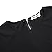 Leadingstar Women Crew Neck Long Sleeve Crop Top Midi Skirt Outfit Two Piece Bodycon Short Dress Black M