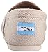 TOMS Women's Seasonal Classics Flat, Natural Metallic Burlap, 8 B - Medium