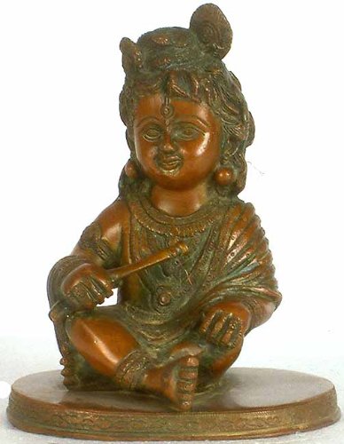 Baby Krishna - Brass Sculpture