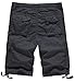 WenVen Men's Cotton Twill Cargo Shorts Outdoor Wear Lightweight (No.4 Charcoal, 36)