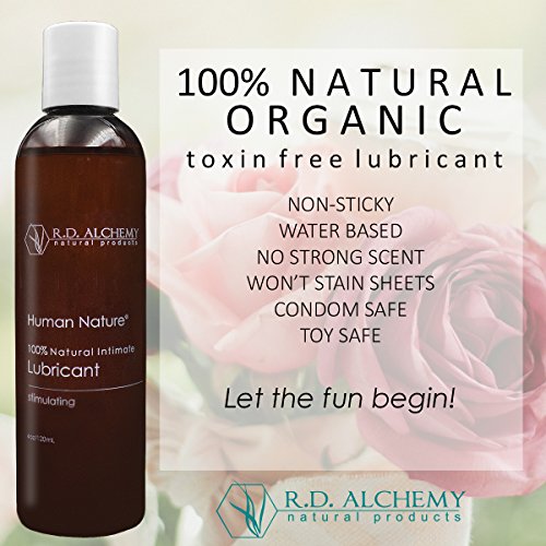 100% Natural & Organic Water and Aloe Based Lube. Better Than Coconut Oil  and Silicone Free Personal and Intimate Lubricant for Women and Men